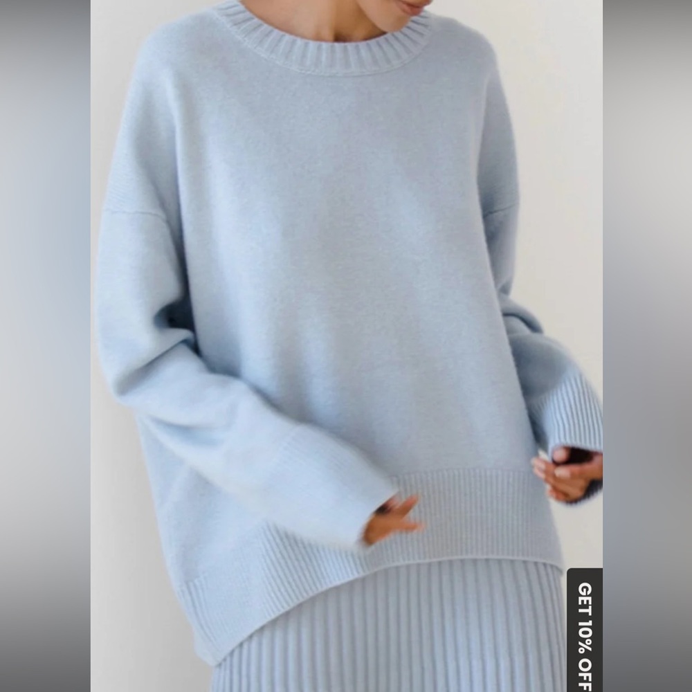 Commense Light Blue Candyfloss Oversized Pullover Sweater XL